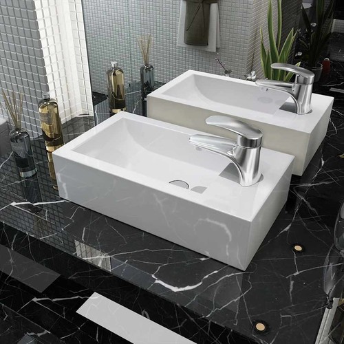 Lavandino con foro rubinetto - con,