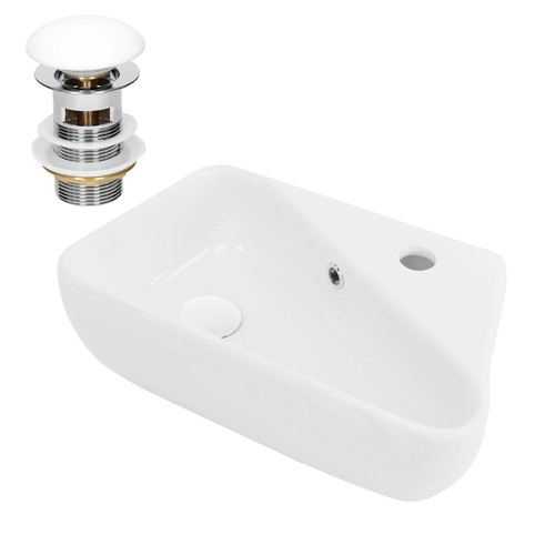 Lavabo bagno angolare rotondo